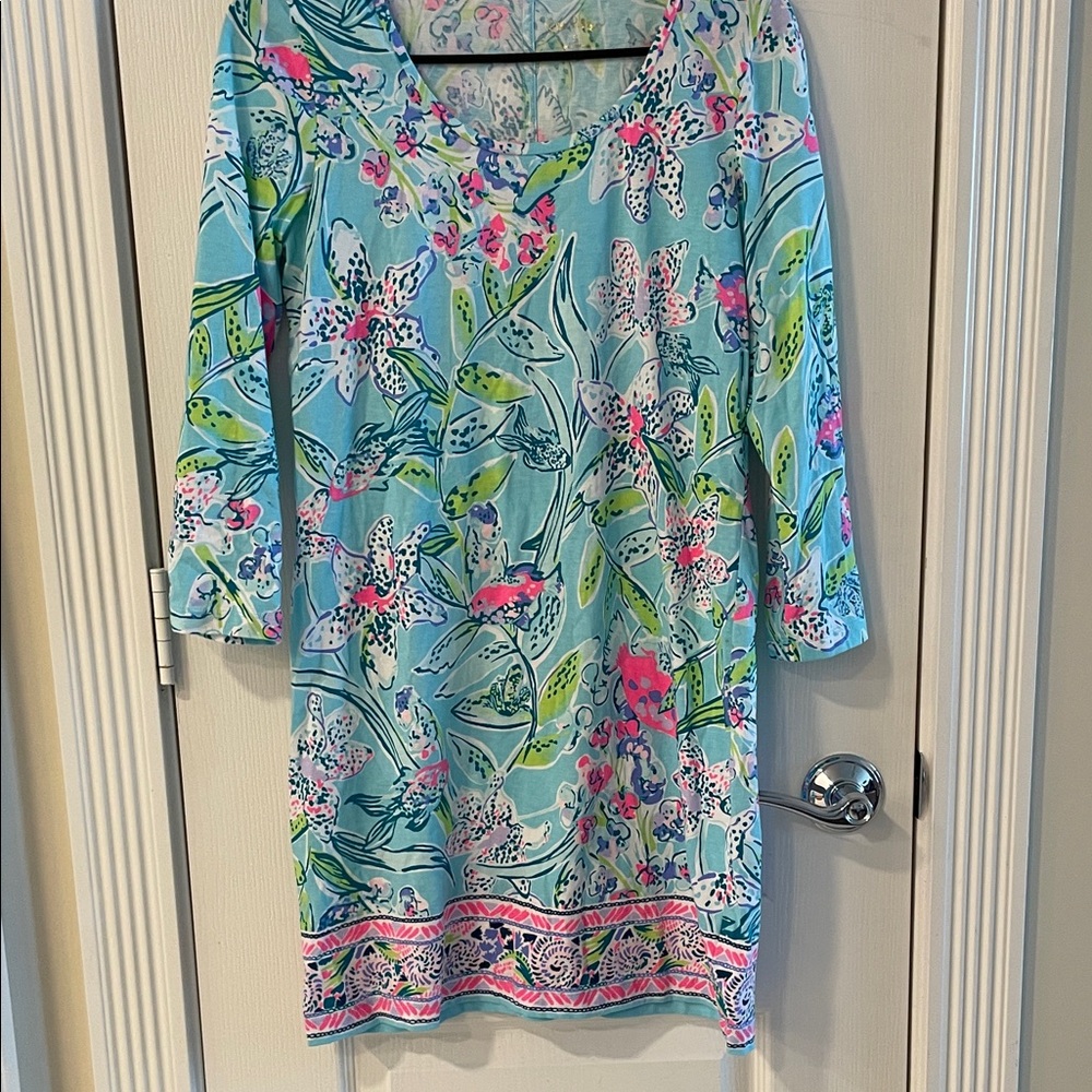 Lilly Pulitzer Blue Floral Dress
